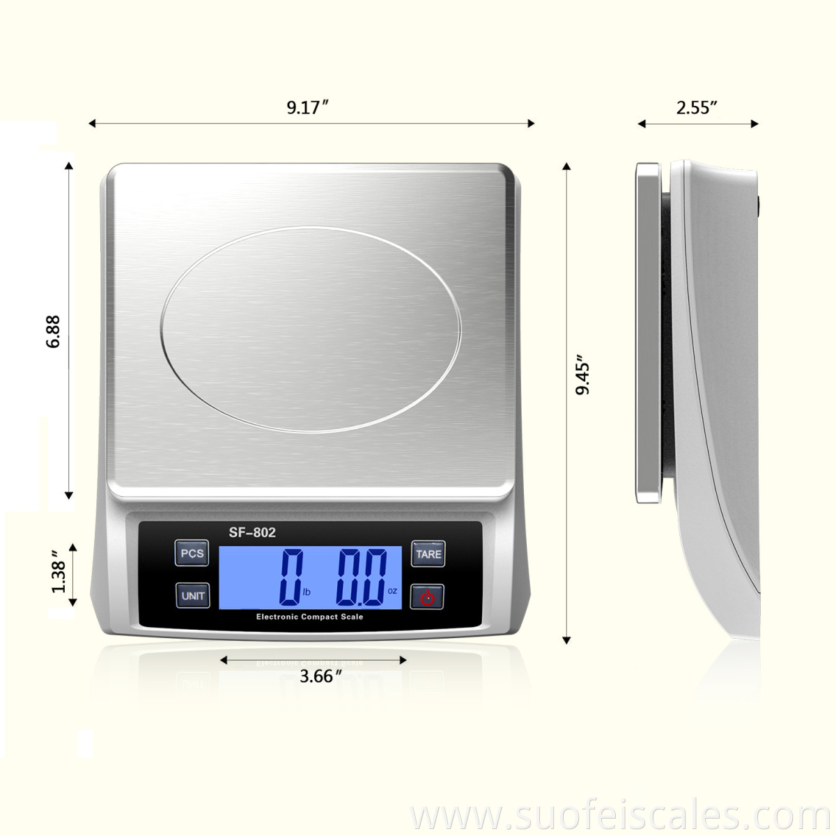 SF-802 30KGS stainless steel digital postal shipping weighing Scale